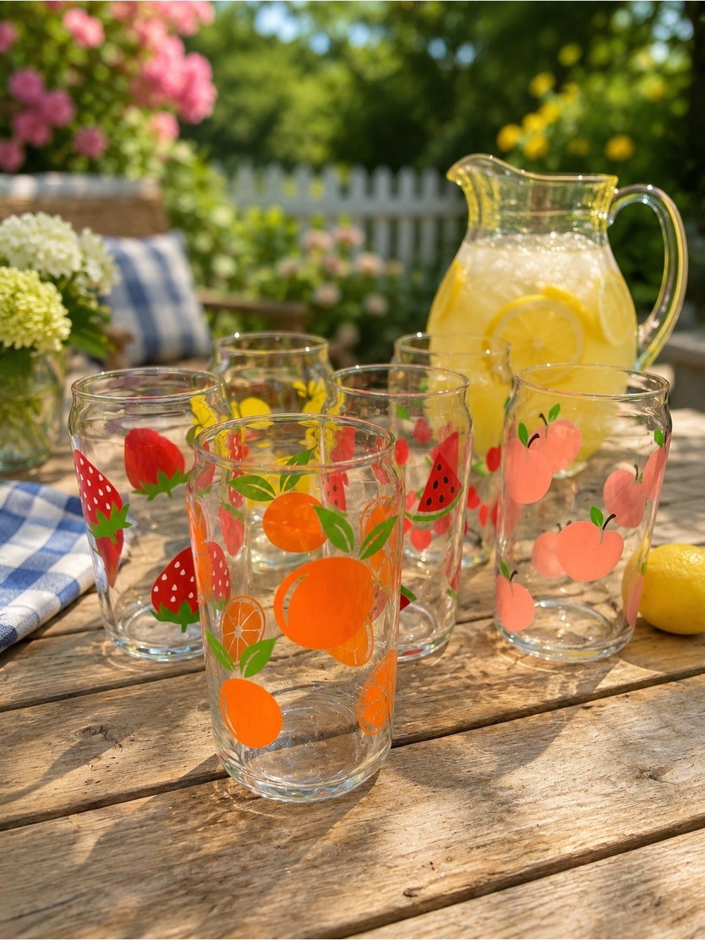 Fruit Glass Tumbler Set